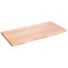 vidaXL Wall Shelf Light brown Solid oak wood 31.5 in x 15.7 in x 0.8 in