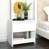 vidaXL Bedside Cabinet White Engineered wood