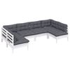vidaXL Garden Lounge Set White, Anthracite