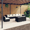 vidaXL Garden Lounge Set Black, Cream