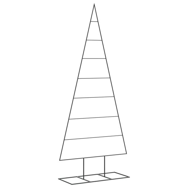 vidaXL Metal Christmas Tree for Decoration Black 70.9"