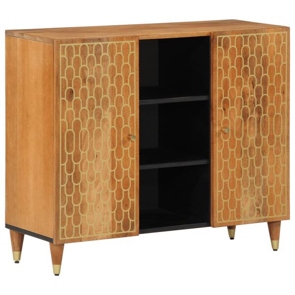 vidaXL Side Cabinet Honey Brown Solid Mango Wood, Engineered Wood