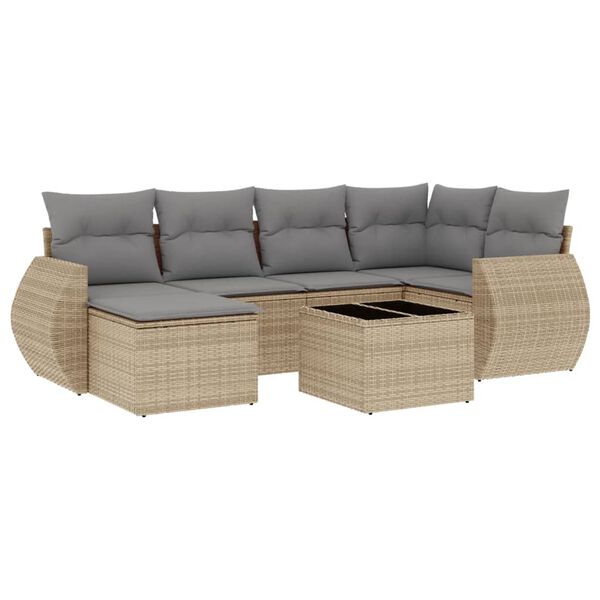 vidaXL Garden Sofa Set Beige