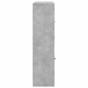 vidaXL Bookcase Concrete Grey Engineered Wood, Glass Medium Bookcase