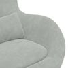 vidaXL Egg Chair Light Grey 24.80 x 28.74 x 35.43 in Velvet