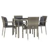 vidaXL Garden Dining Set Grey PE rattan Compact Modular