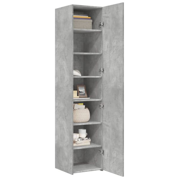 vidaXL Highboard Concrete Grey Engineered wood Highboard Rectangular