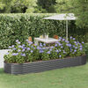 vidaXL Garden Raised Bed Anthracite Powder-coated steel Large Durable