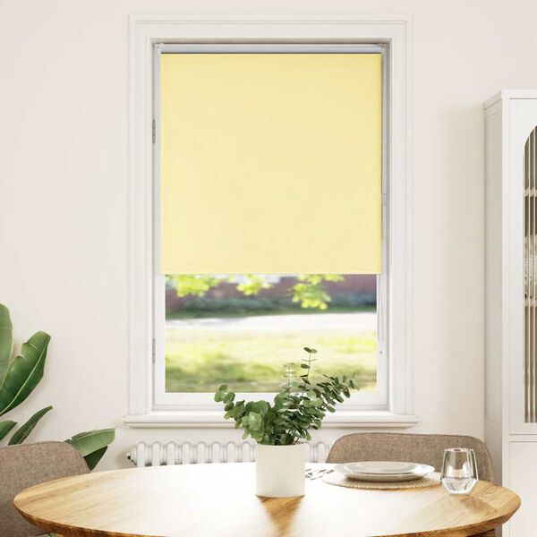vidaXL Roller Blind Yellow 100% Polyester 29.5 x 51.2 in