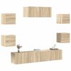 vidaXL 7 Piece TV Cabinet Set Sonoma Oak Engineered Wood
