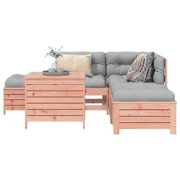 vidaXL Garden Sofa Set Reddish-brown Solid Douglas Fir wood and Plywood