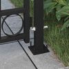 vidaXL Fence Gate with Arched Top and 2 Posts 41.3"x80.3" Black