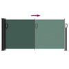 vidaXL Retractable Side Awning Dark Green