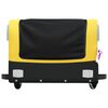 vidaXL Bike Trailer Black and Yellow 66.1 lb Iron