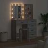 vidaXL Dressing Table 2 pcs Gray 50 x 41 x 135 cm Engineered wood