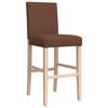 vidaXL Bar Chair Brown Solid rubber wood, fabric (100% polyester), foam