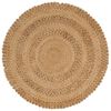vidaXL Area Rug Natural Jute 100% Jute 47.2 in Diameter