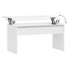 vidaXL Coffee Table White Engineered wood Medium-sized