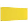 vidaXL Kitchen Backsplash 2 pcs Yellow 39.37 x 15.75 in Tempered Glass