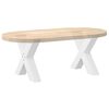 vidaXL Coffee Table Leg Set of 2 White Powder-coated steel 19.7