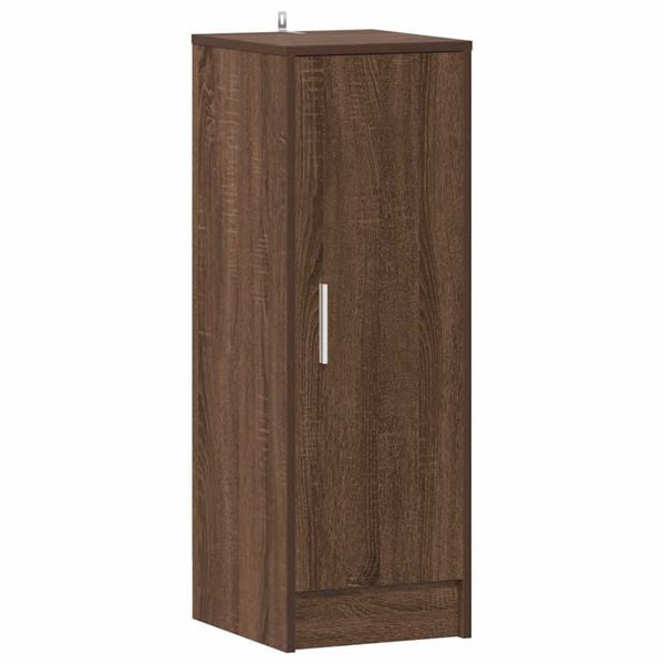 vidaXL Shoe Cabinet Brown oak Engineered wood Medium Shoe Cabinet