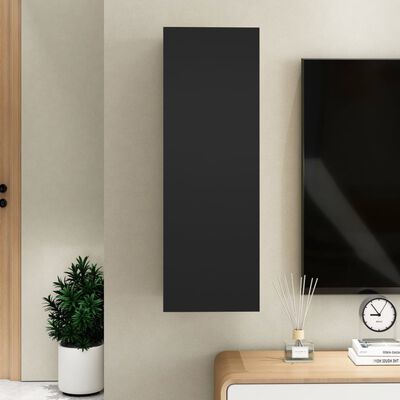 vidaXL TV Cabinet Black 12"x11.8"x35.4" Engineered Wood