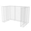 vidaXL Gabion Double Wheelie Bin Surround Steel 70.9"x39.4"x47.2"