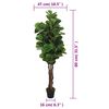 vidaXL Artificial Fiddle Leaf Fig Tree Green PEVA Medium