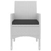 vidaXL Garden Dining Set White, Black