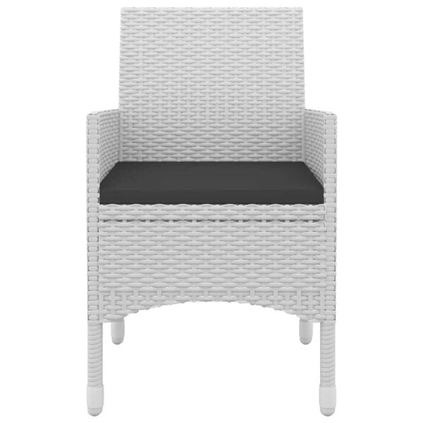 vidaXL Garden Dining Set White, Black