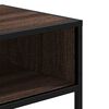 vidaXL Console Table Brown Oak Engineered wood, metal 35.4x13.8x31.5 in