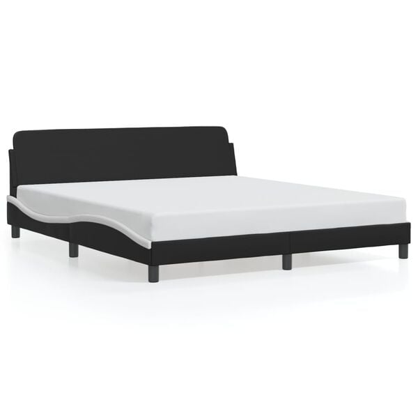 vidaXL Bed Frame Black and White