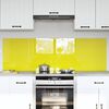 vidaXL Kitchen Backsplash 2 pcs Yellow 31.50 x 19.69 in Tempered Glass