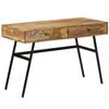 vidaXL Writing Desk Varied tones of natural wood Solid mango wood, steel