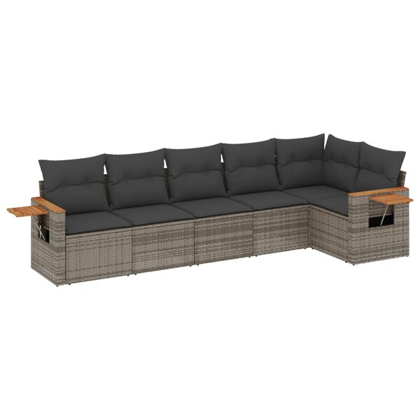 vidaXL Garden Sofa Set Grey