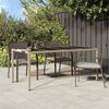 vidaXL Garden Table Beige and black