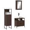 vidaXL Bathroom Furniture Set Brown oak