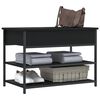 vidaXL Shoe Bench Black Engineered wood and metal Adjustable Feet