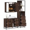 vidaXL Bathroom Furniture Set Brown Oak Engineered Wood, Metal Large
