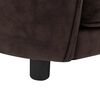 vidaXL Dog Sofa Brown Plush 27.2 x 19.3 x 15.7 in Removable Covers