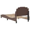 vidaXL Bed Frame "Viana" without Mattress Brown 35.4"x74.8" Faux Leather