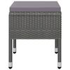 vidaXL Dining Set Grey Solid Acacia wood, PE rattan, Powder-Coated Steel