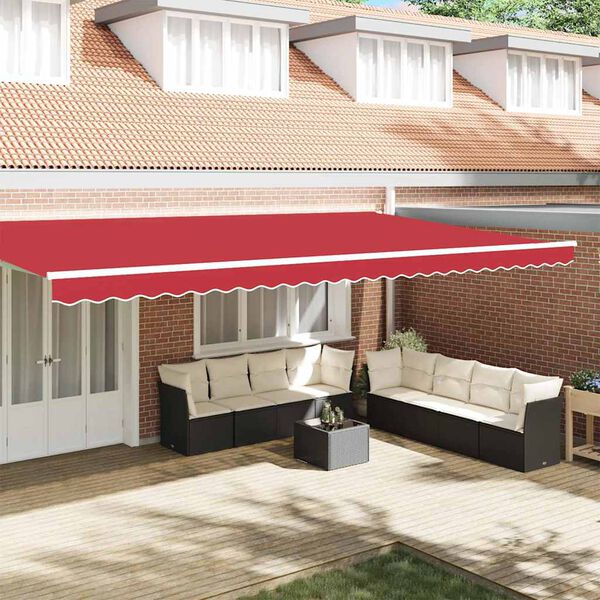 vidaXL Awning Valance Red 580 x 20 cm Canvas