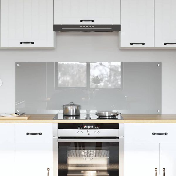 vidaXL Kitchen Backsplash 2 pcs Light Grey 27.56 x 19.69 in
