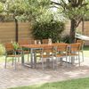vidaXL Garden Dining Set 9 pcs Grey Solid Acacia Wood