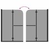 vidaXL Folding Shower Enclosure 2 Panels ESG 47.2"x55.1" Black