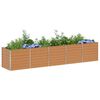 vidaXL Garden Raised Bed Silver Galvanized Steel 157.5 x 31.5 x 30.3 in