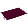 vidaXL Sunlounger Wine red cushion, Natural wood