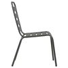 vidaXL Outdoor Chair Set of 2 Dark Grey E-coated and powder-coated steel