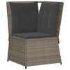 vidaXL Garden Lounge Set Grey and Brown PE Rattan Large